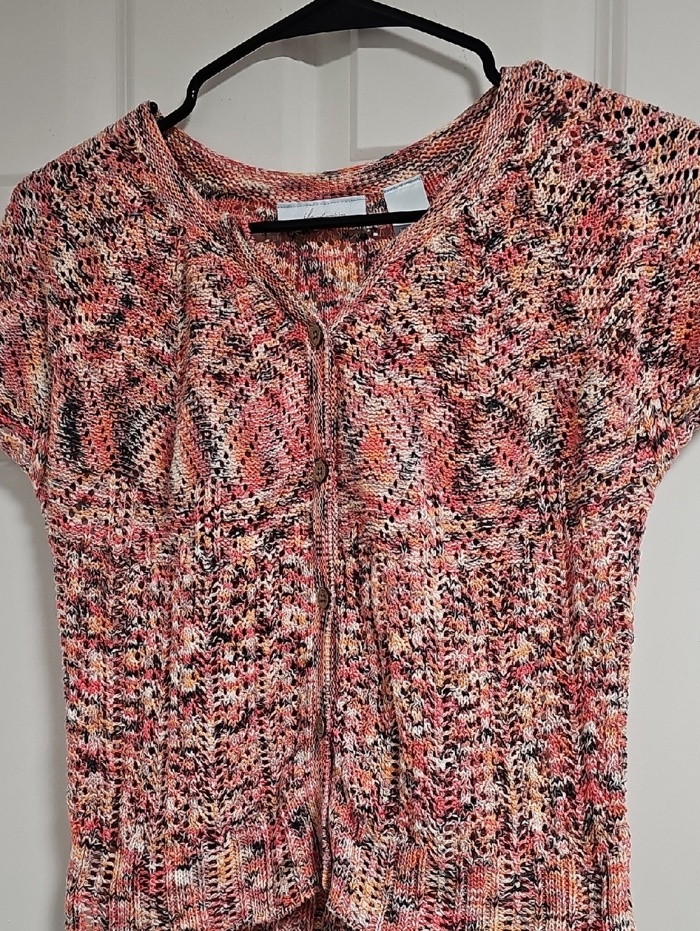 JH Collectibles Multicolor Knit Top in Pink, Orange, Cream